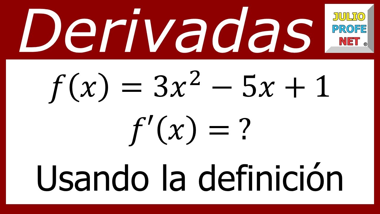 ¿Cómo hacer derivadas?